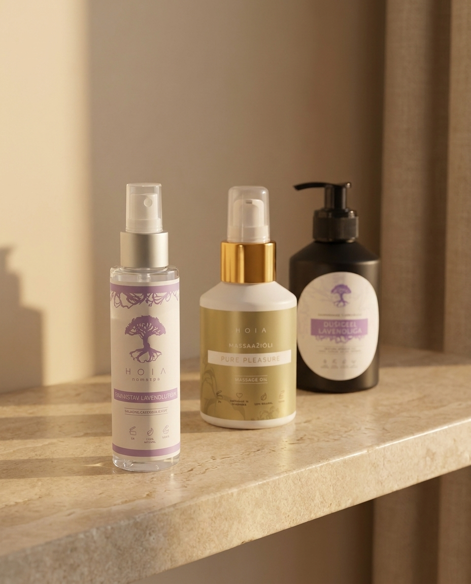 Aromathérapie spa luxe bouteilles
