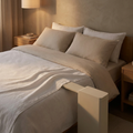 Ventilateur de lit avec buse plate glissée sous le drap — Sleeping Zen