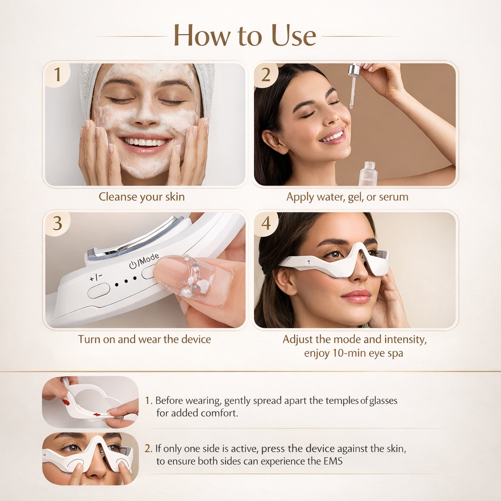 Masseur Oculaire Zen® — Rituel EMS & Lumière Rouge
